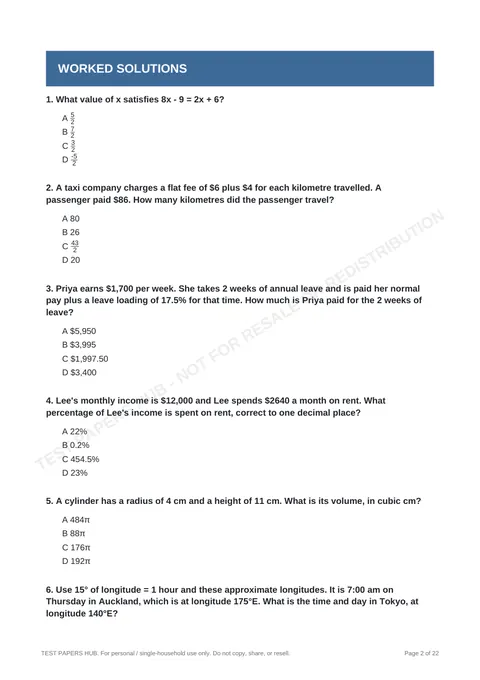 Questions preview