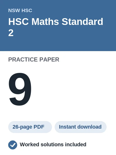 HSC Maths Standard 2 Practice Paper 9