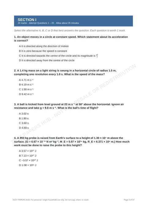 Questions preview