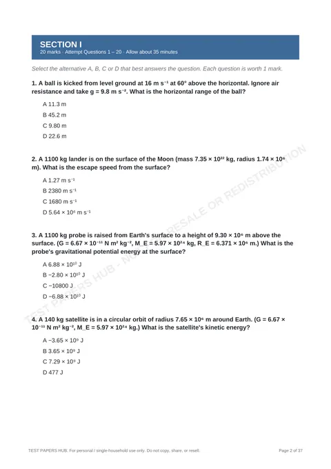 Questions preview