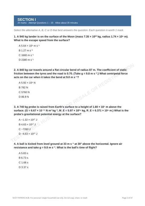 Questions preview