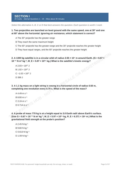 Questions preview