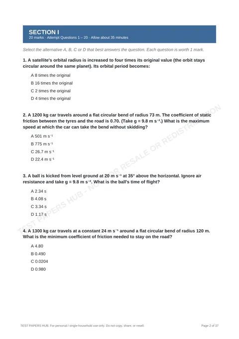 Questions preview