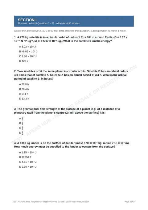 Questions preview