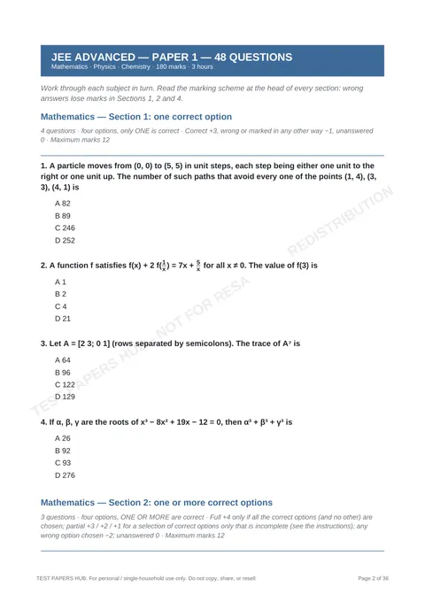 Questions preview