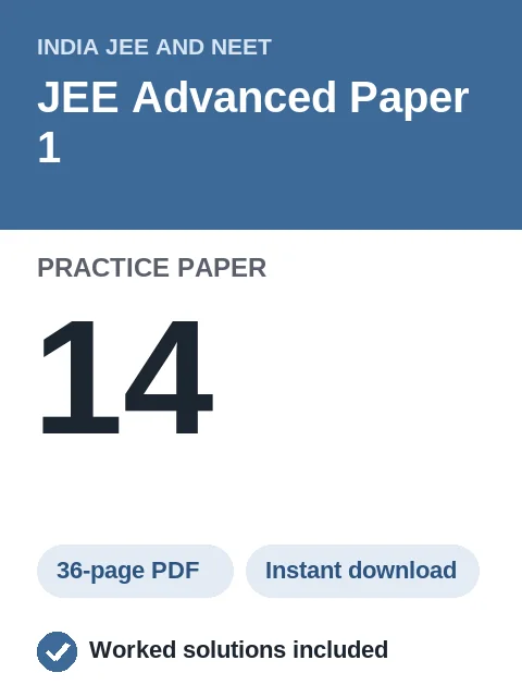 JEE Advanced Paper 1 Practice Paper 14