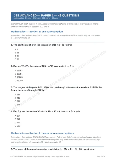 Questions preview