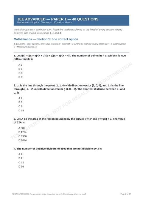 Questions preview