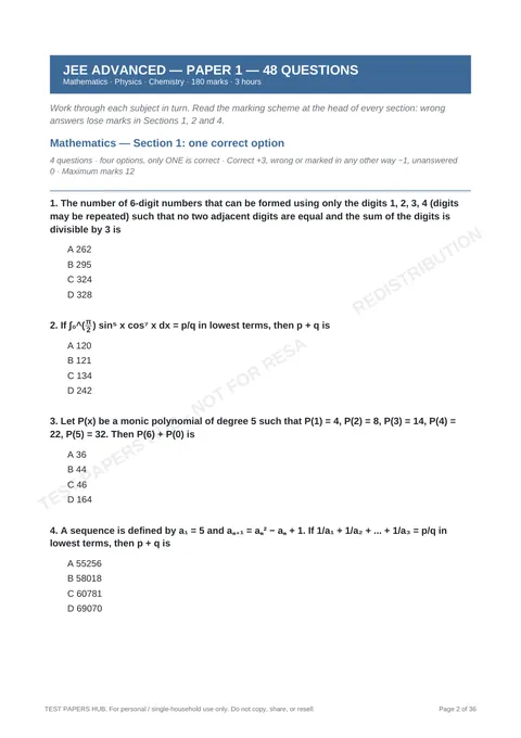 Questions preview
