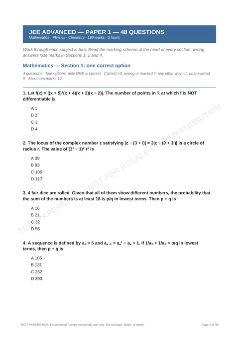 Questions preview