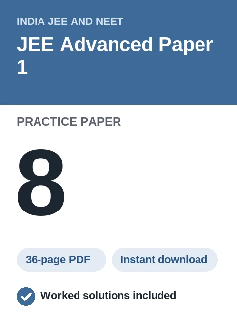 JEE Advanced Paper 1 Practice Paper 8