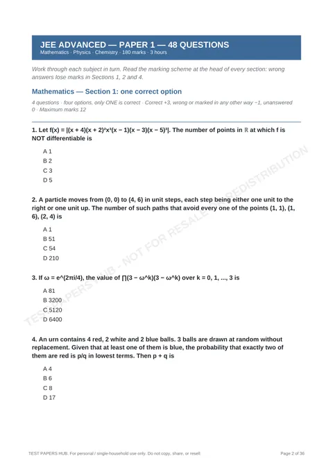 Questions preview
