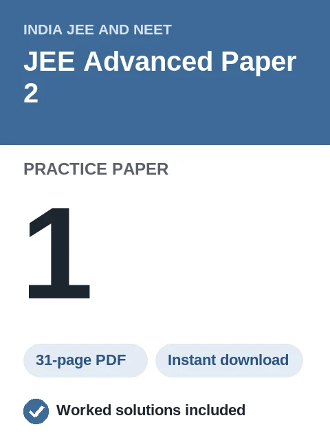 JEE Advanced Paper 2 Practice Paper 1