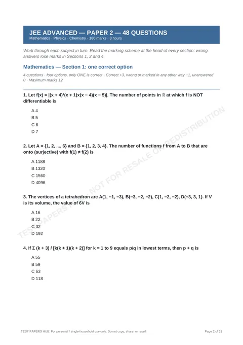 Questions preview