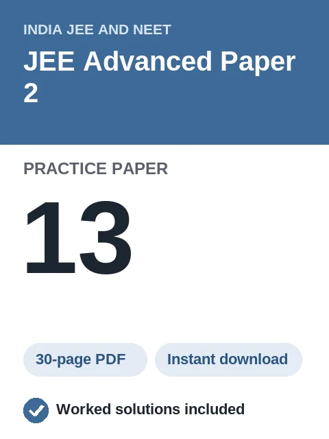 JEE Advanced Paper 2 Practice Paper 13