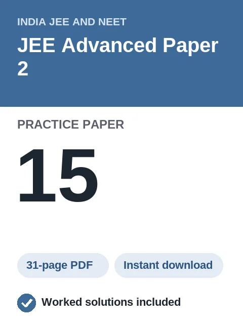 JEE Advanced Paper 2 Practice Paper 15