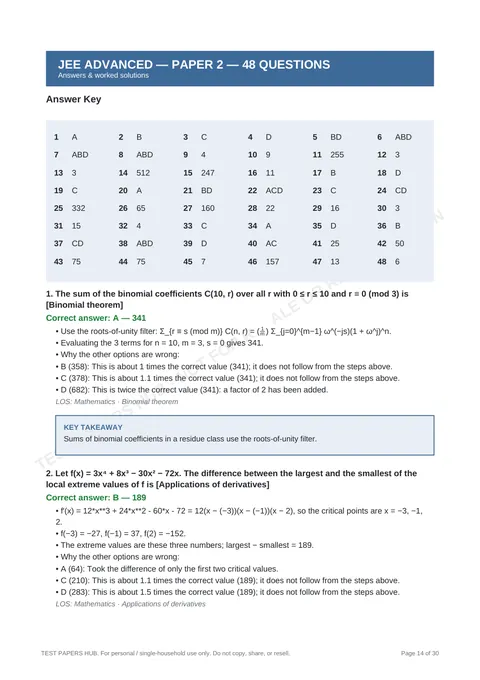 Solutions preview