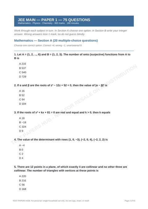 Questions preview