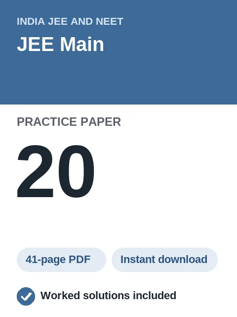 JEE Main Practice Paper 20