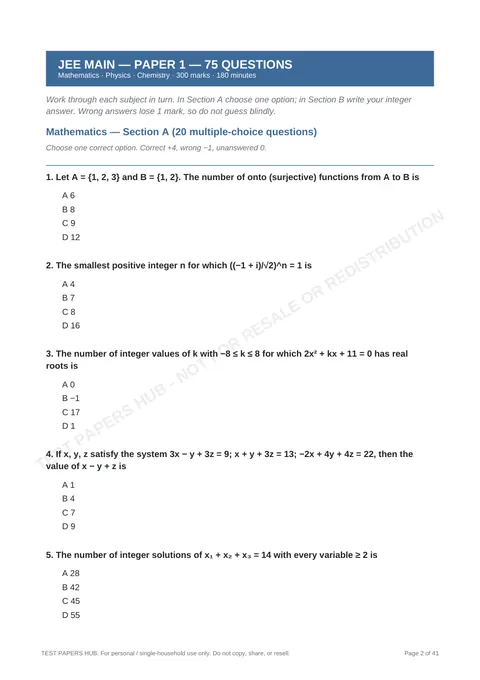 Questions preview