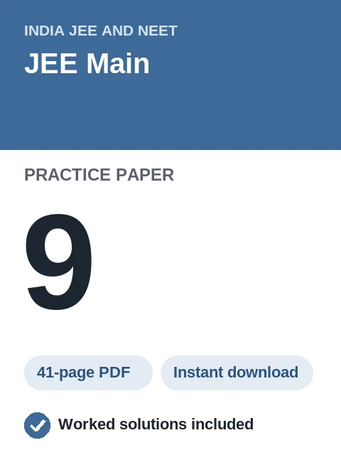 JEE Main Practice Paper 9