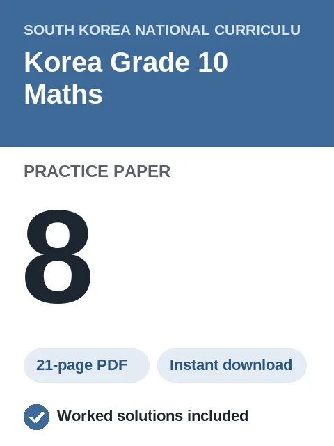 Korea Grade 10 Maths Practice Paper 8