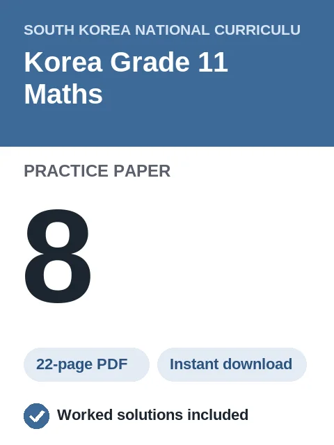 Korea Grade 11 Maths Practice Paper 8