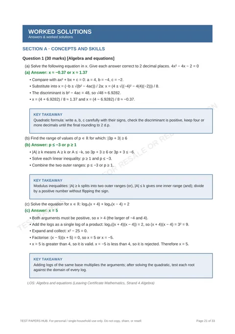 Solutions preview