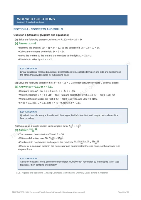 Solutions preview