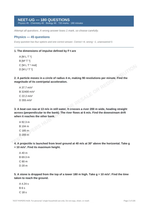 Questions preview