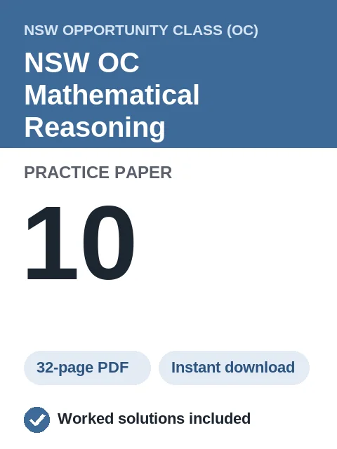 NSW OC Mathematical Reasoning Practice Paper 10