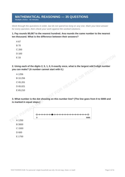Questions preview