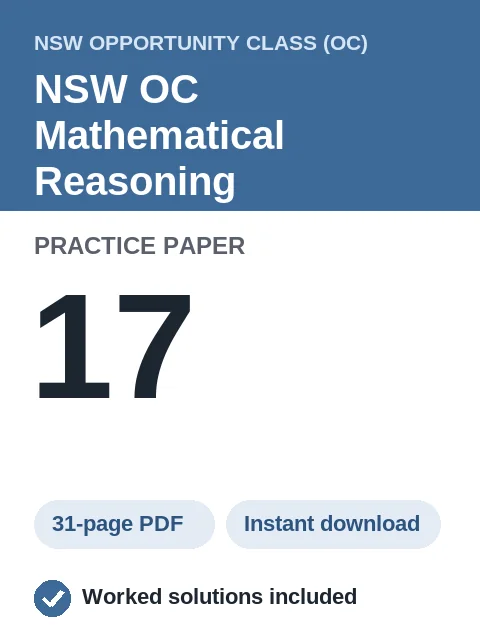 NSW OC Mathematical Reasoning Practice Paper 17