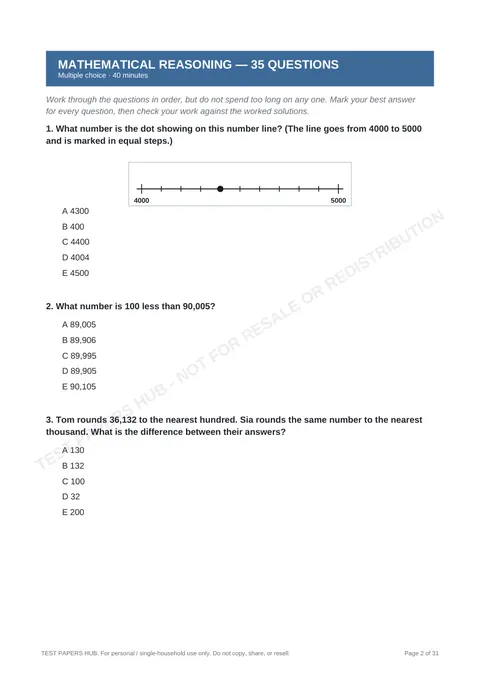 Questions preview