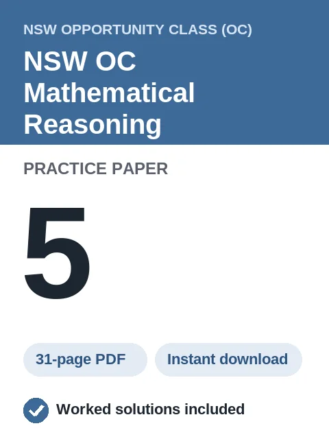 NSW OC Mathematical Reasoning Practice Paper 5