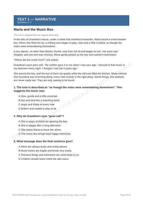 Questions preview