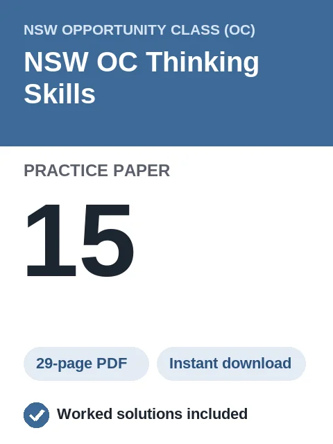 NSW OC Thinking Skills Practice Paper 15