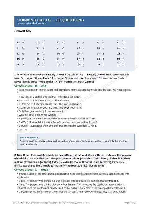 Solutions preview