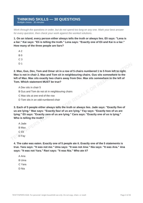 Questions preview