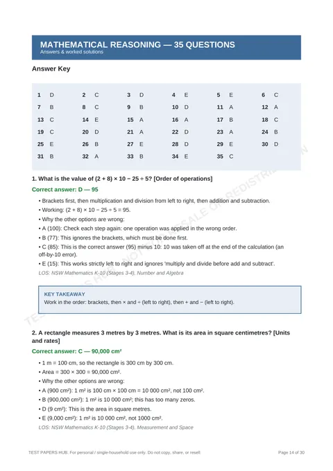 Solutions preview