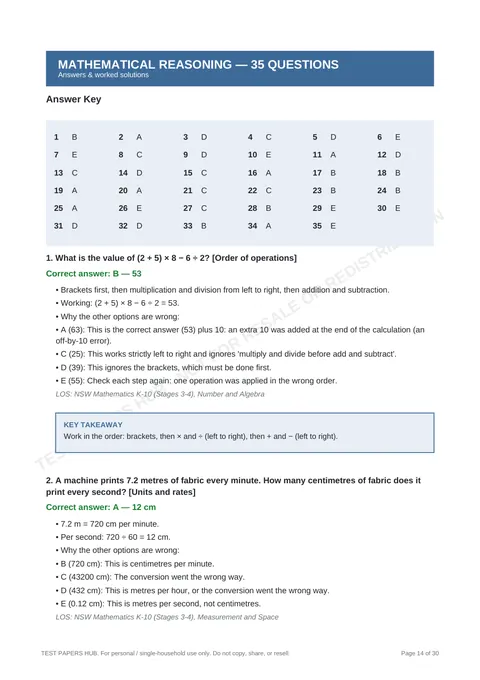 Solutions preview