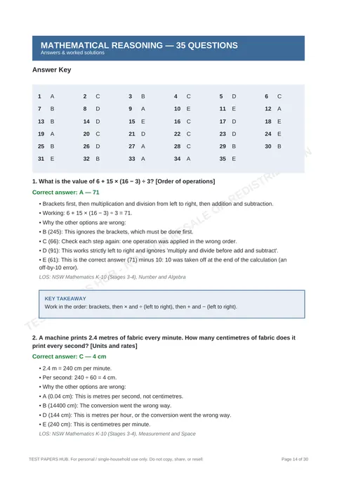 Solutions preview