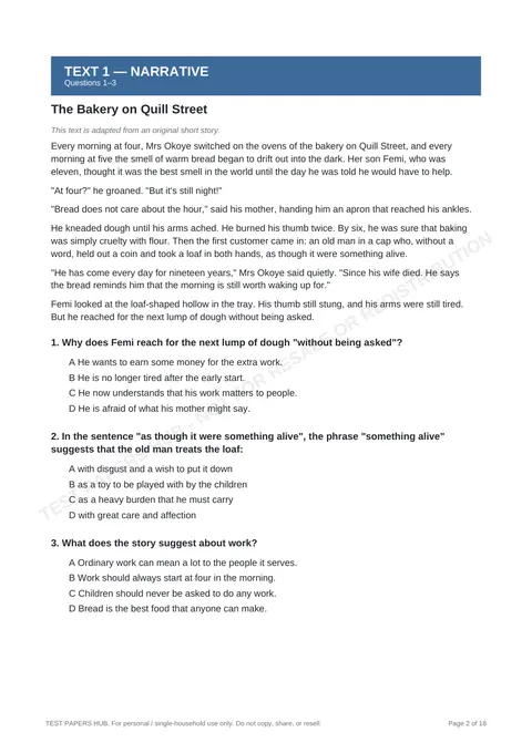 Questions preview