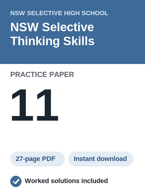NSW Selective Thinking Skills Practice Paper 11