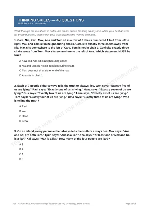 Questions preview