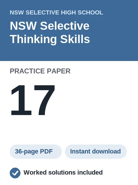 NSW Selective Thinking Skills Practice Paper 17