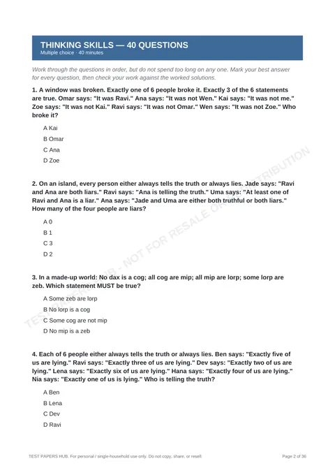 Questions preview