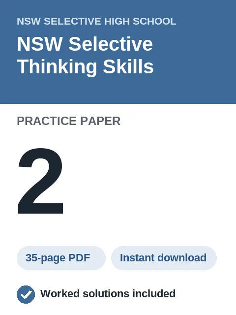 NSW Selective Thinking Skills Practice Paper 2