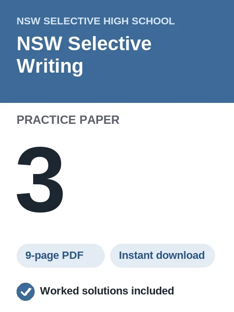 NSW Selective Writing Practice Paper 3