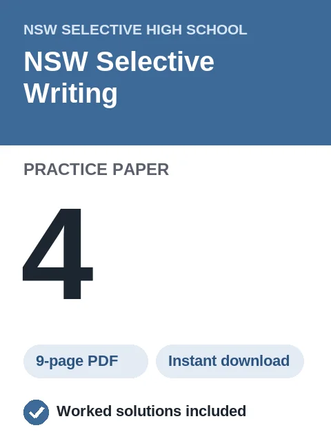 NSW Selective Writing Practice Paper 4
